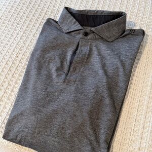 Lululemon Mens Large Charcoal Polo Shirt